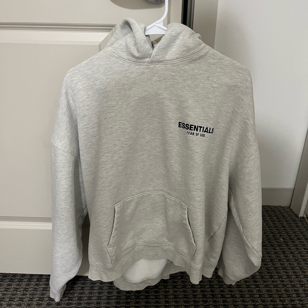 Fear of god light grey hoodie
